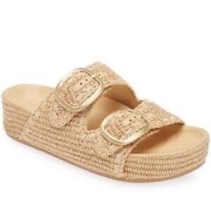 Loeffler Randall Women's Woven Buckled Espadrille Platform Sandals-New!